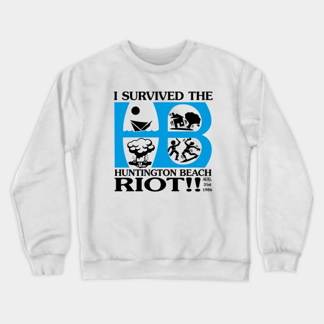 HB Riot 1986 - Reprint Crewneck Sweatshirt by Rego's Graphic Design